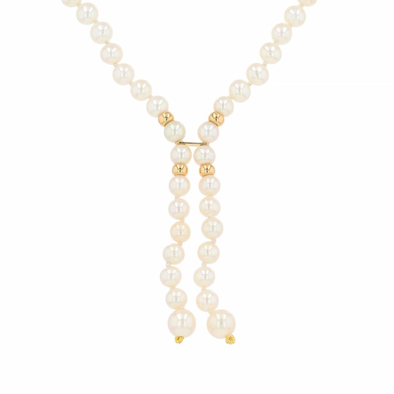 Collier vintage perles de culture or jaune 22.36g Comme neuf -  reconditionné disponible sur Gemme Les Bijoux